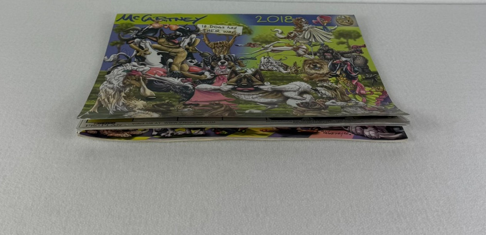 MCCARTNEY 2015 Dog Wall Callender - PRO PLAN - Illustrated - Used