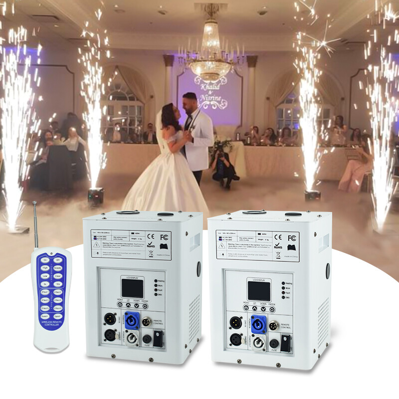 2PCS 750W Cold Spark Machine Stage Effect DMX Firework Party Wedding Firework