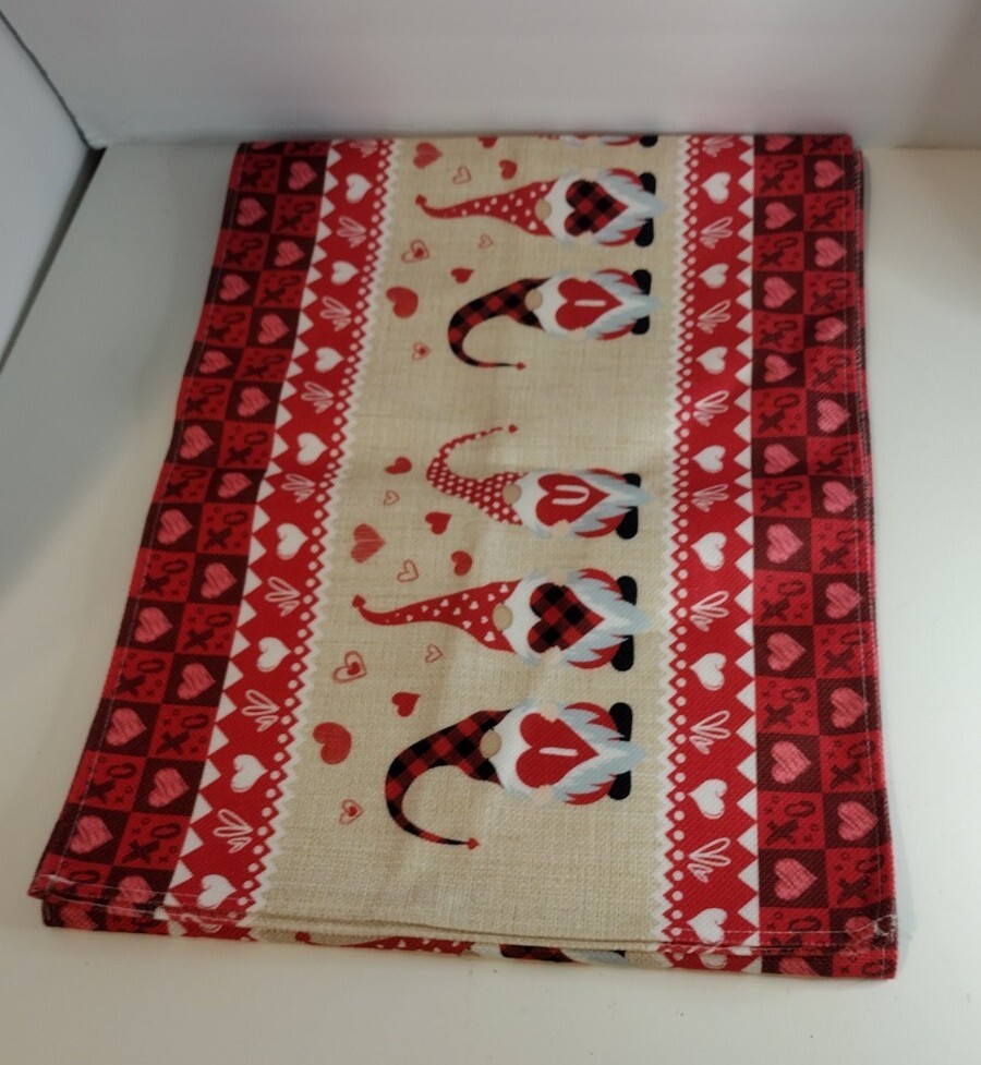 Valentine's Day Gnomes Table Runner 13X72 Inch