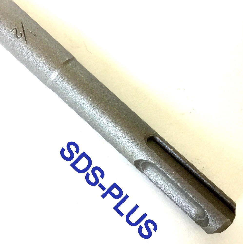 4 pc Set of SDS PLUS 1/2" diameter 8" long Carbide tip Hammer drill bit S