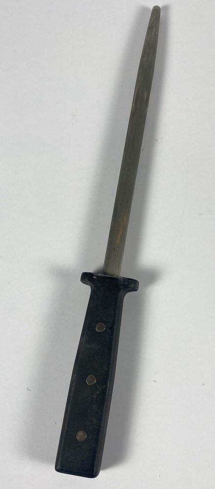 14.5” Honing Rod Sharpening Solid Metal Handle Used