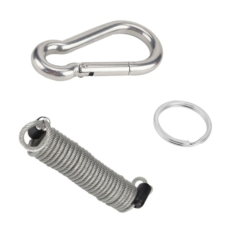 Coiled Trailer Safety Cable with Anti Rust PVC Coating 100mm for Secure Towing