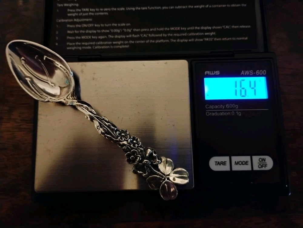 Vintage Sterling Good Luck Spoon 16.4g