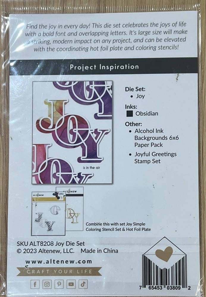 Altenew Joy Die Set #ALT8208 New
