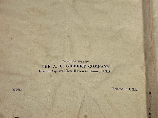 1952 American Flyer Instruction Book, bin 12