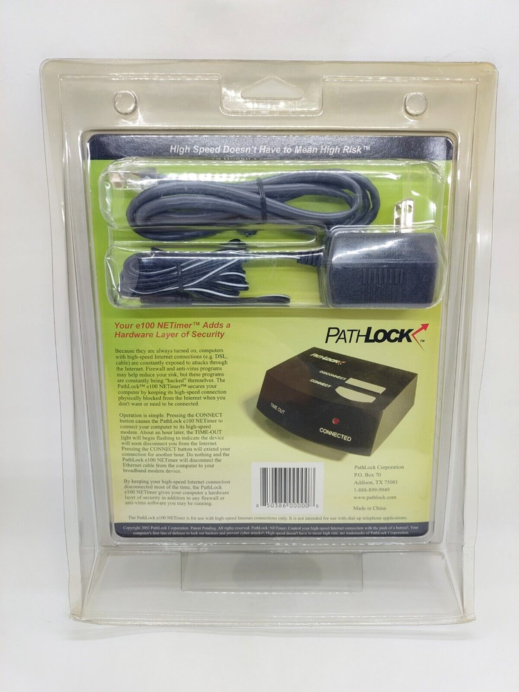 Pathlock E100 NeTimer Internet Security Hardware Device