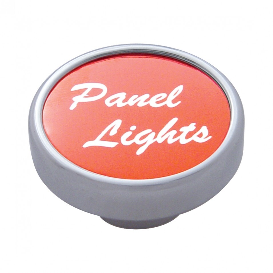"Panel Lights" Dash Knob - Red Aluminum Sticker