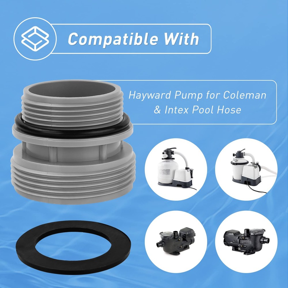 ArrogantF Hose Conversion Adapters Kit Compatible With 1 1/2 inch, 2 pcs