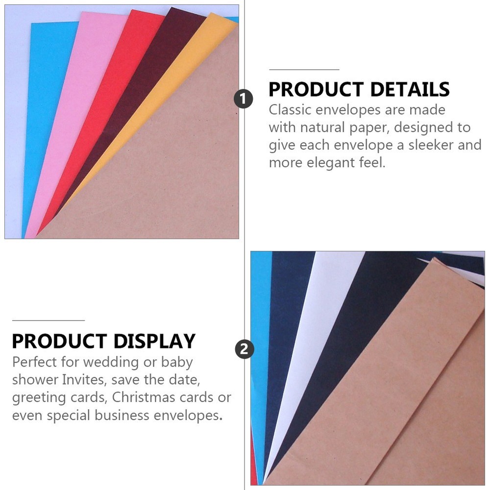 40 Pcs/ Creative Paper Envelope Color Envelopes Business Colored
