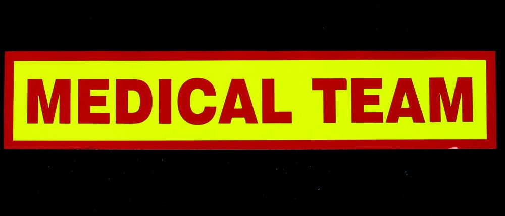 Medical Team Reflective / Fluorescent  Sticker
