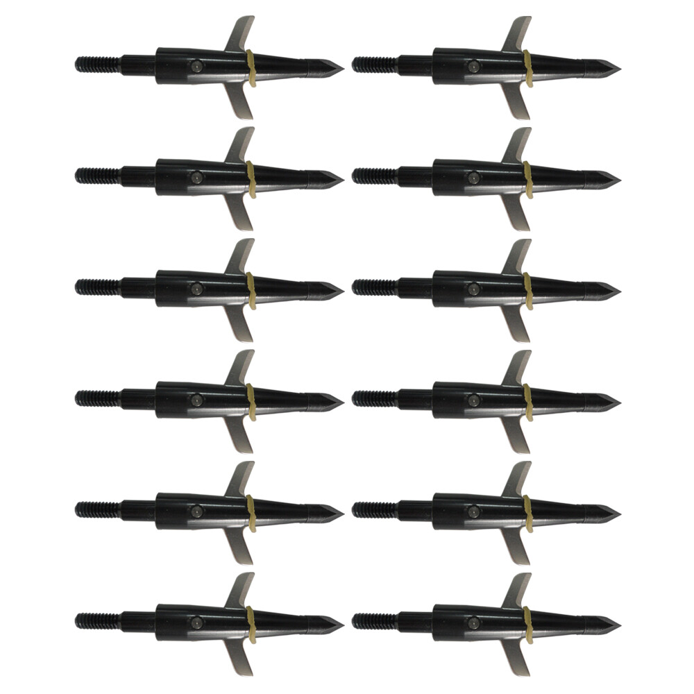 Hottest 12Pcs Swhacker Hunting Broadheads 100Gr 2-Sharp Blade Crossbow Tips