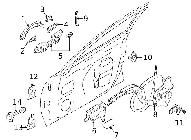 Genuine Nissan Handle Base 80610-6CA0A