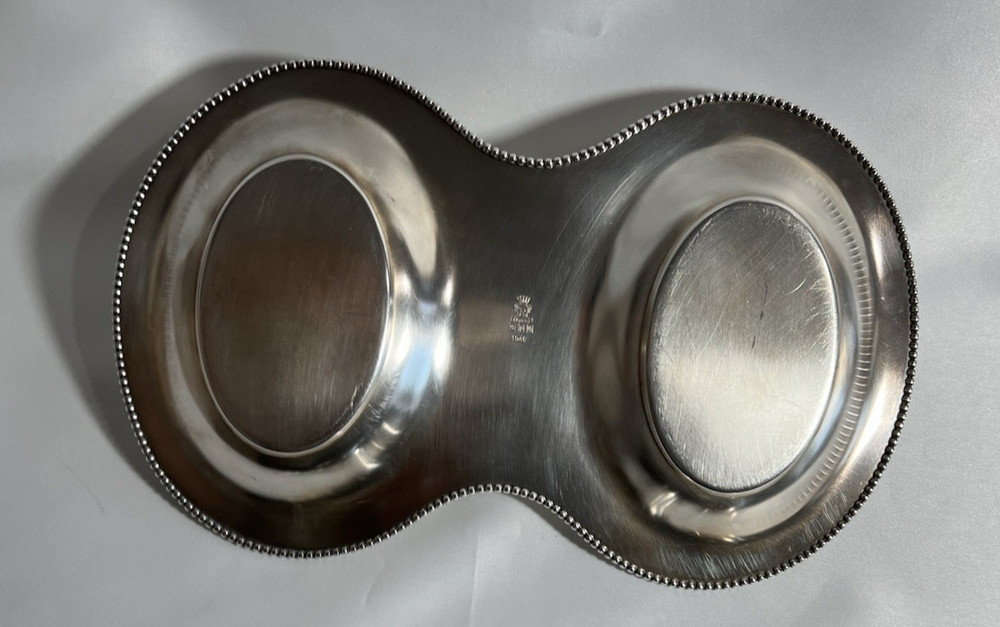Rand Silverplate Covered Serving Dish with Glass Inserts and Lids