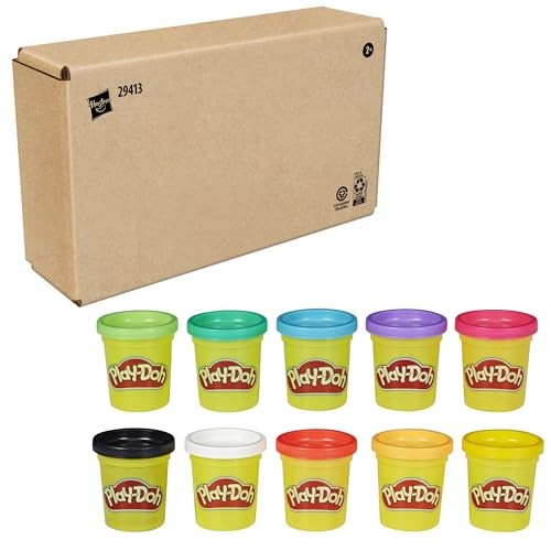 Play Doh Modeling Compound 10-Pack Case of 10 Count(Pack 1), Multicolor