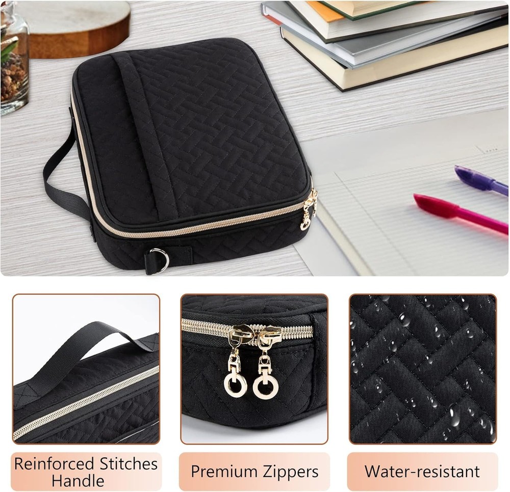 Elegant Black Bible Carrying Case - Versatile Protection for Your Scripture