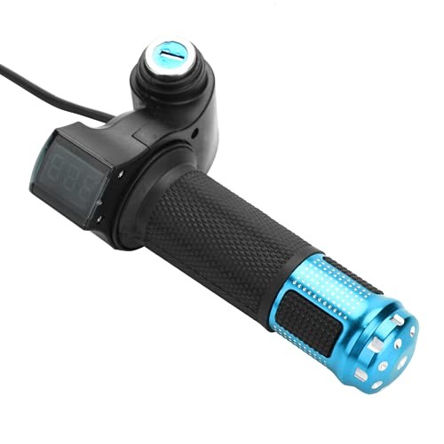 Throttle Grip LCD Screen Throttle Accelerator Handle Grips with Cable and Key