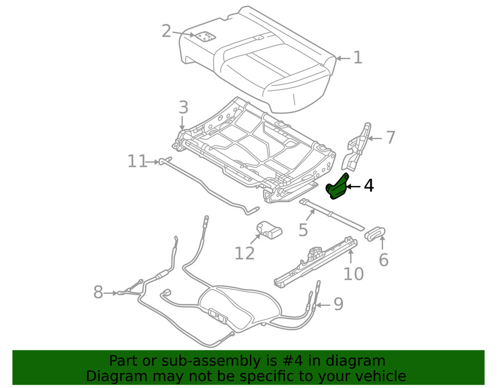 Genuine Mitsubishi Seat Frame Bracket 6912C247