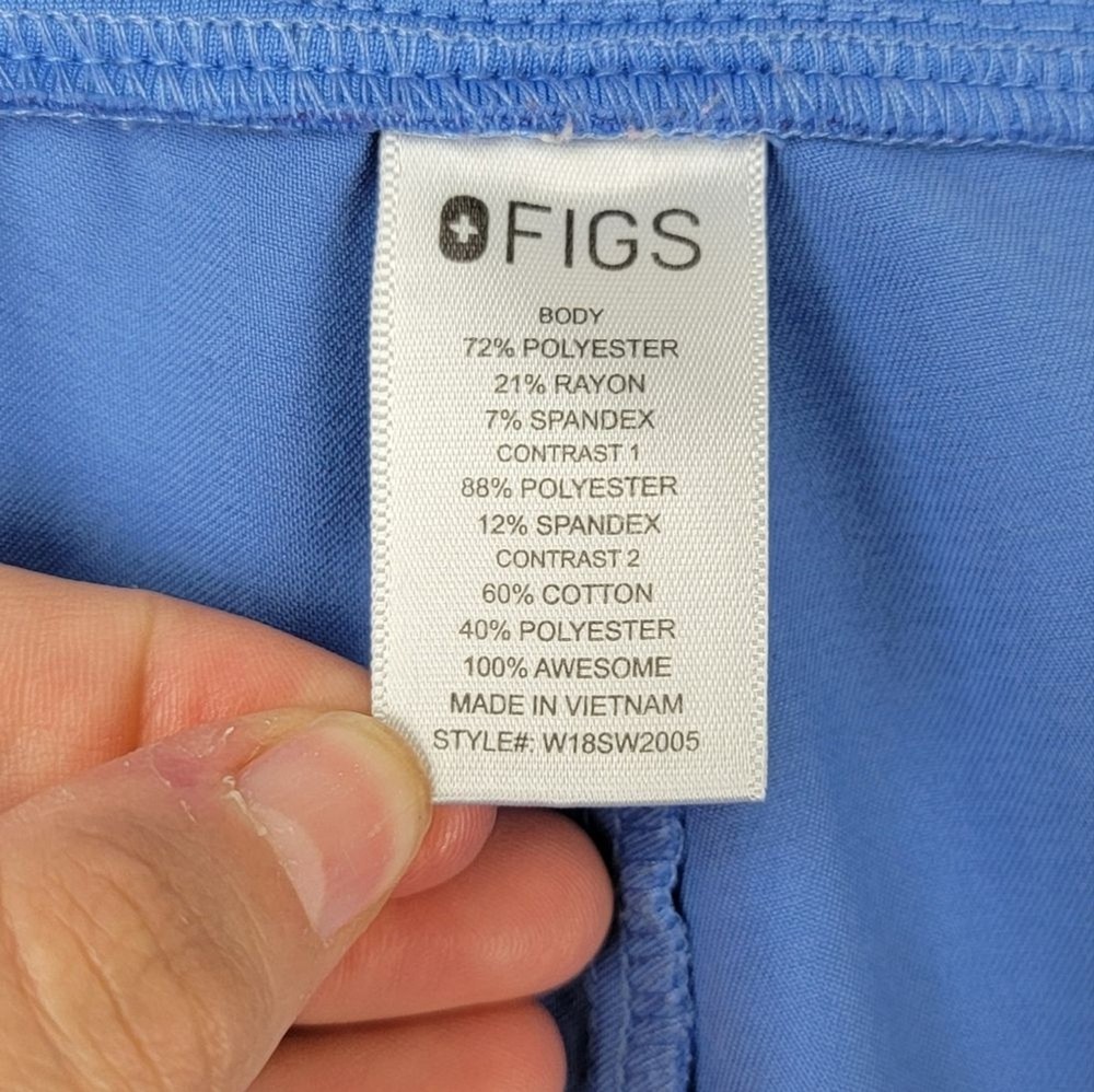 Figs Casma Top Zamora Jogger Set Blue Extra Large