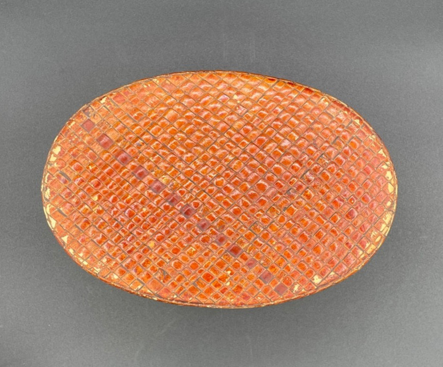 Woven Rattan Nesting Oval Boxes/Baskets With Lids, Set of 2,