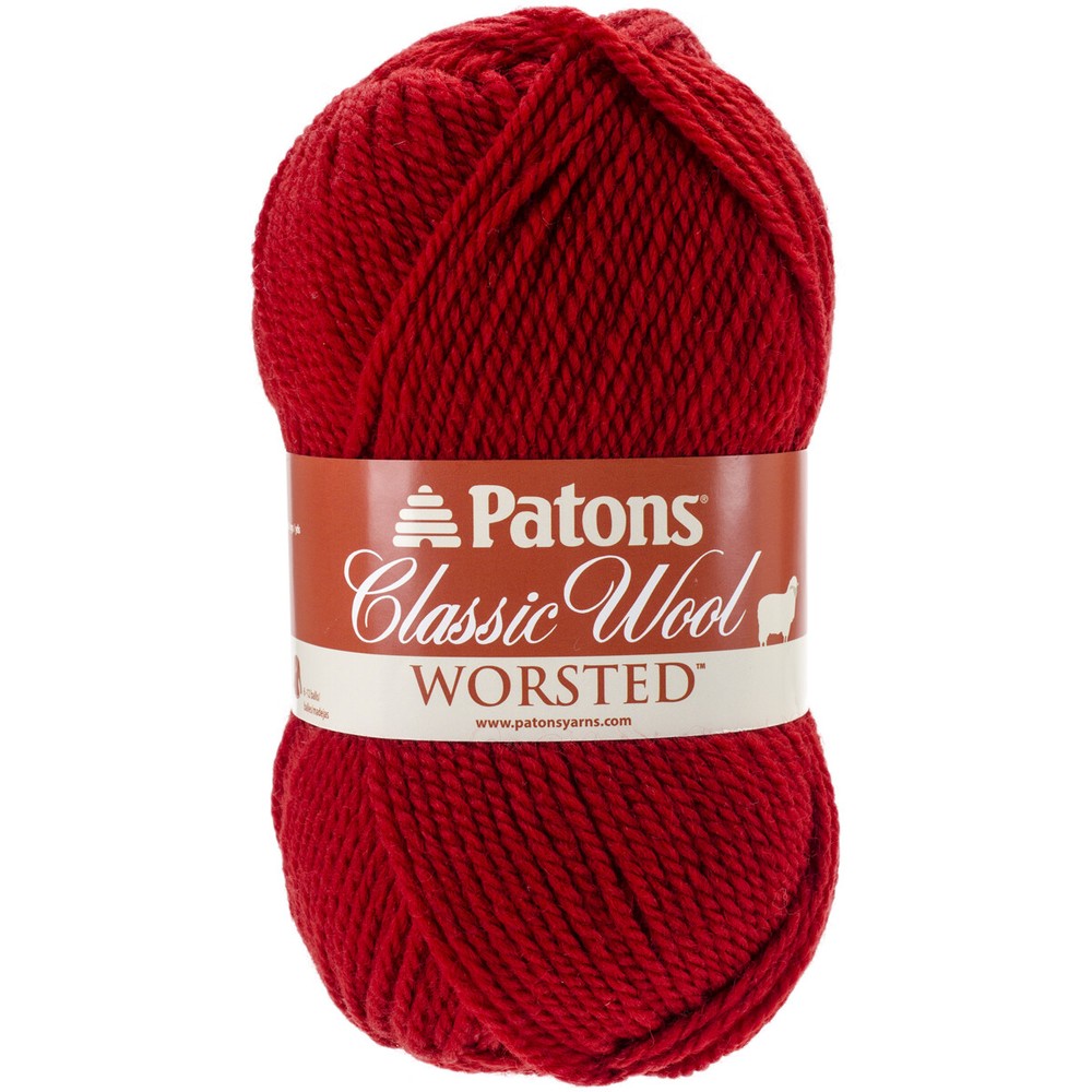 Spinrite 244077-230 Classic Wool Yarn-Bright Red