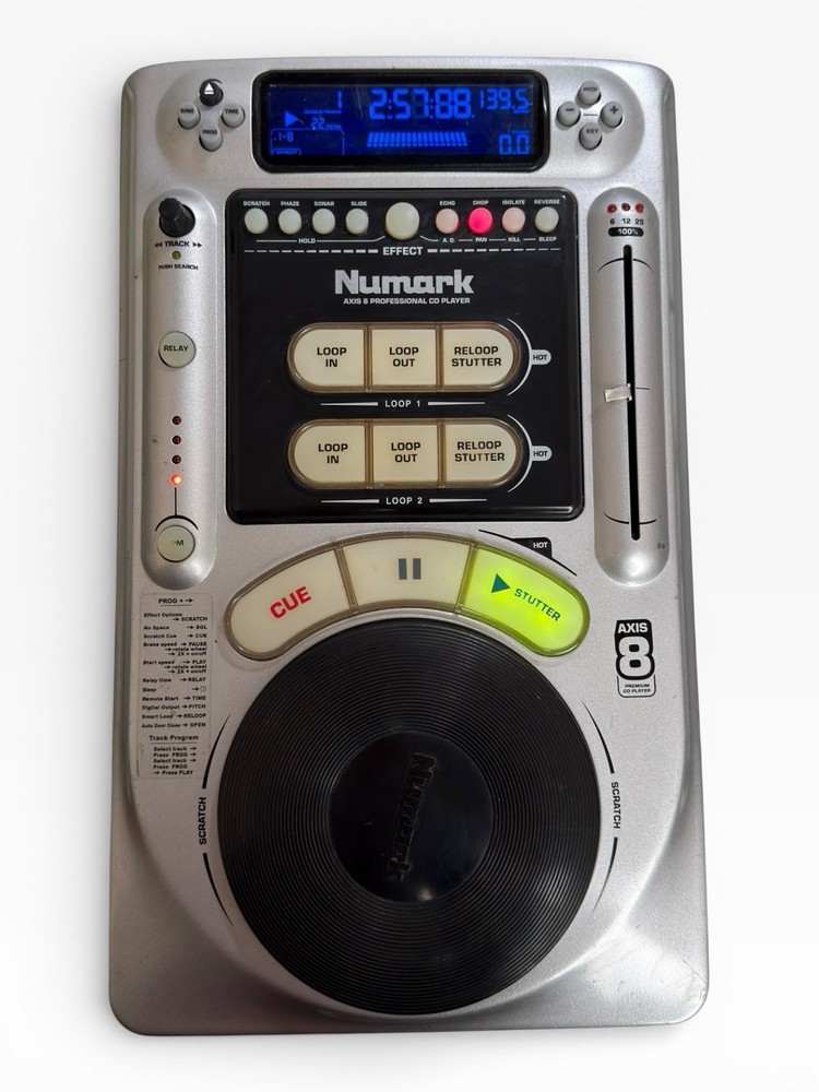 NUMARK AXIS 8 Professional Tabletop Premium CD Player Read