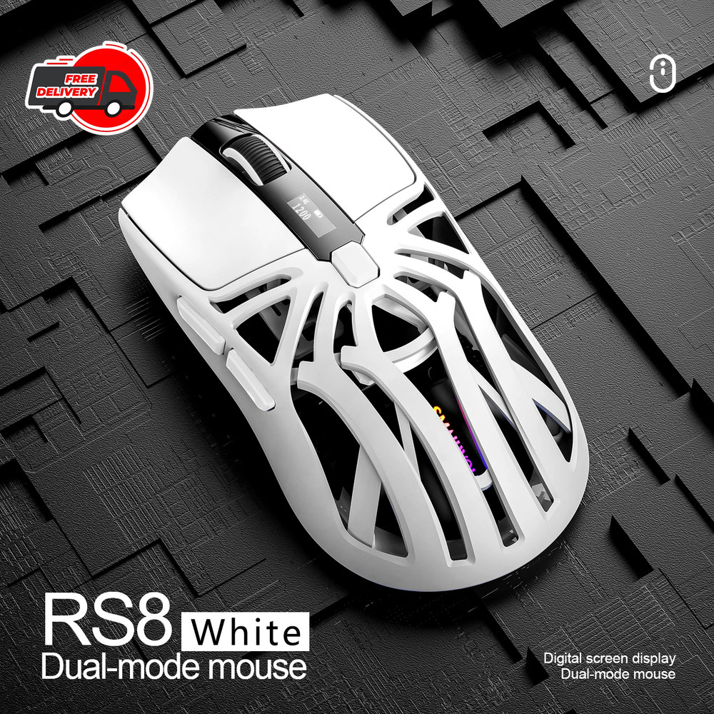 SmailWolf RS8 Bluetooth 2.4G Triple-Mode Gaming Mouse 10000DPI Lightweight