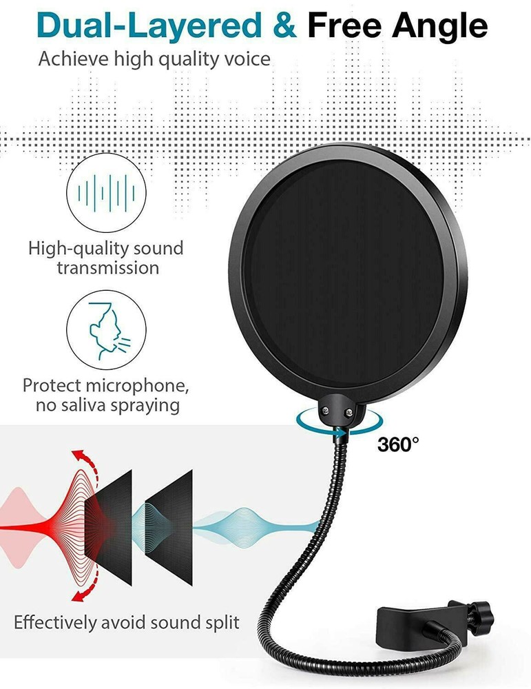 InnoGear Microphone Stand MU047 windscreen pop filter boom mic mount studio