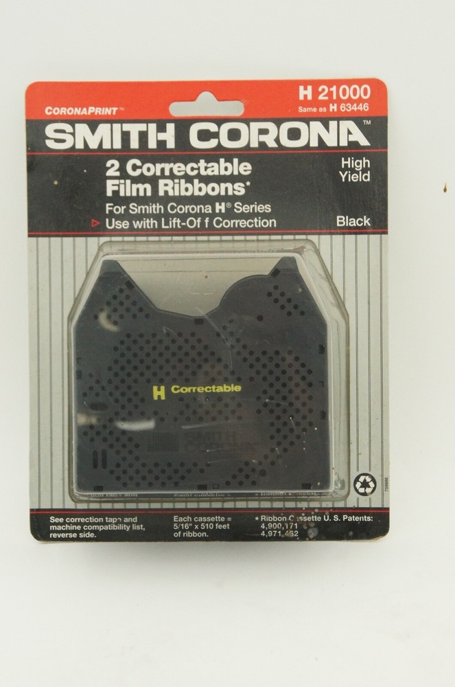 Smith Corona H Series 21000 Correctable Typewriter Ribbons 2 Pack