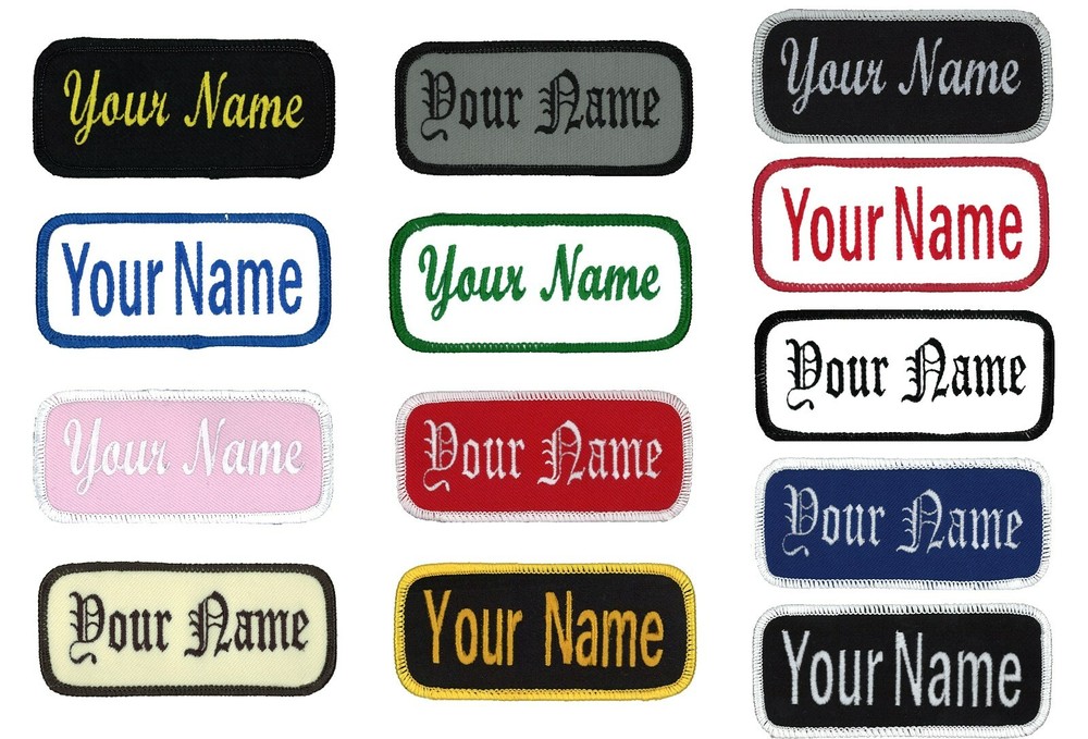 OVAL Name patch Uniform/Work shirt personalized Embroidered Tape!Multiple Styles