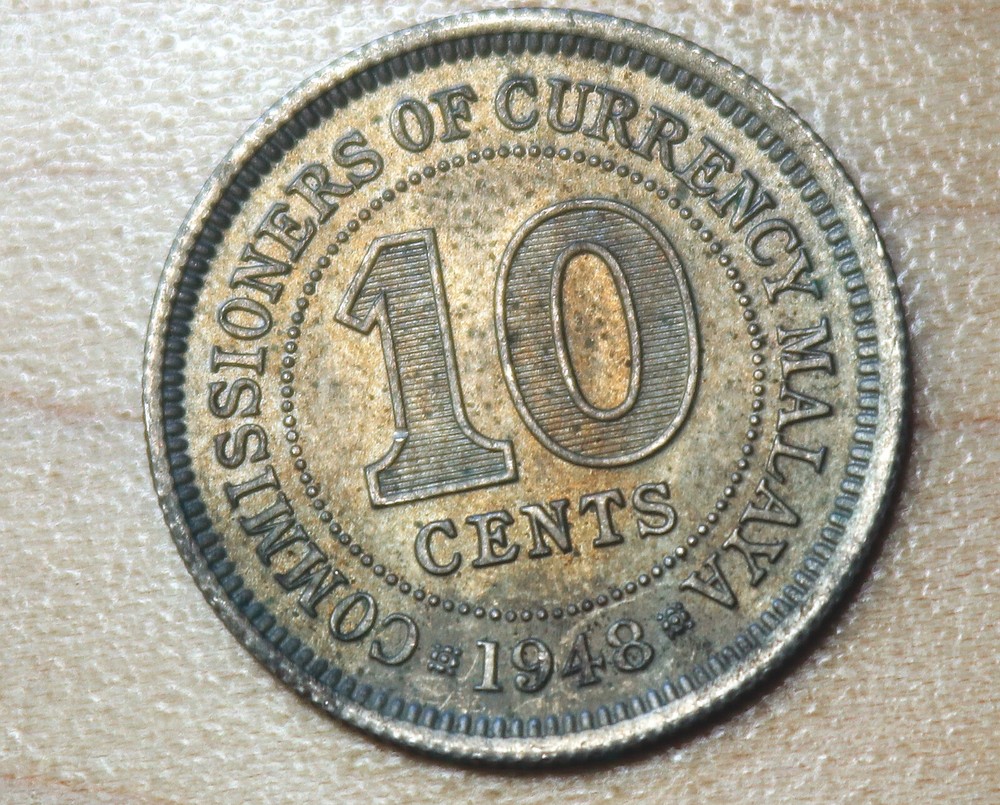 1948 Malaya 10 Cents
