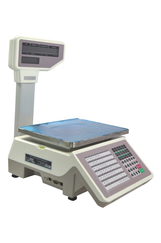 110V 30lb Computing Scale with Thermal Label Printer English Panel