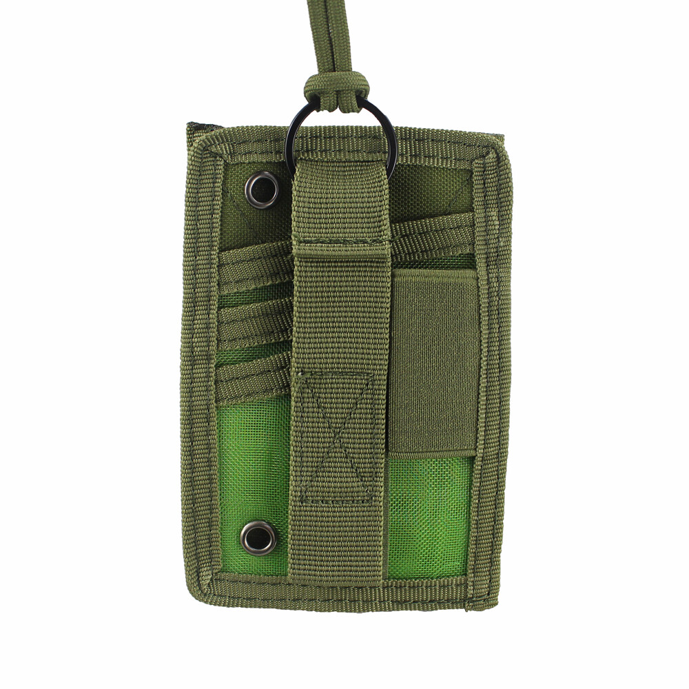 Tactical ID Card Holder Organizer with Neck Lanyard Hook&Loop Patch Badge Holder