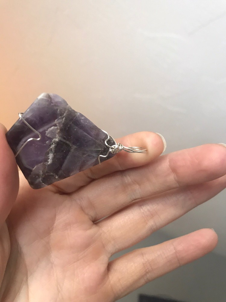 Chevron Amethyst Pendant