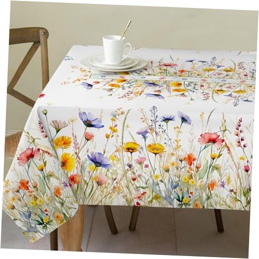 Spring Tablecloth 60x120 for Recatangle Table - 120" x 60" (Rectangular) Floral