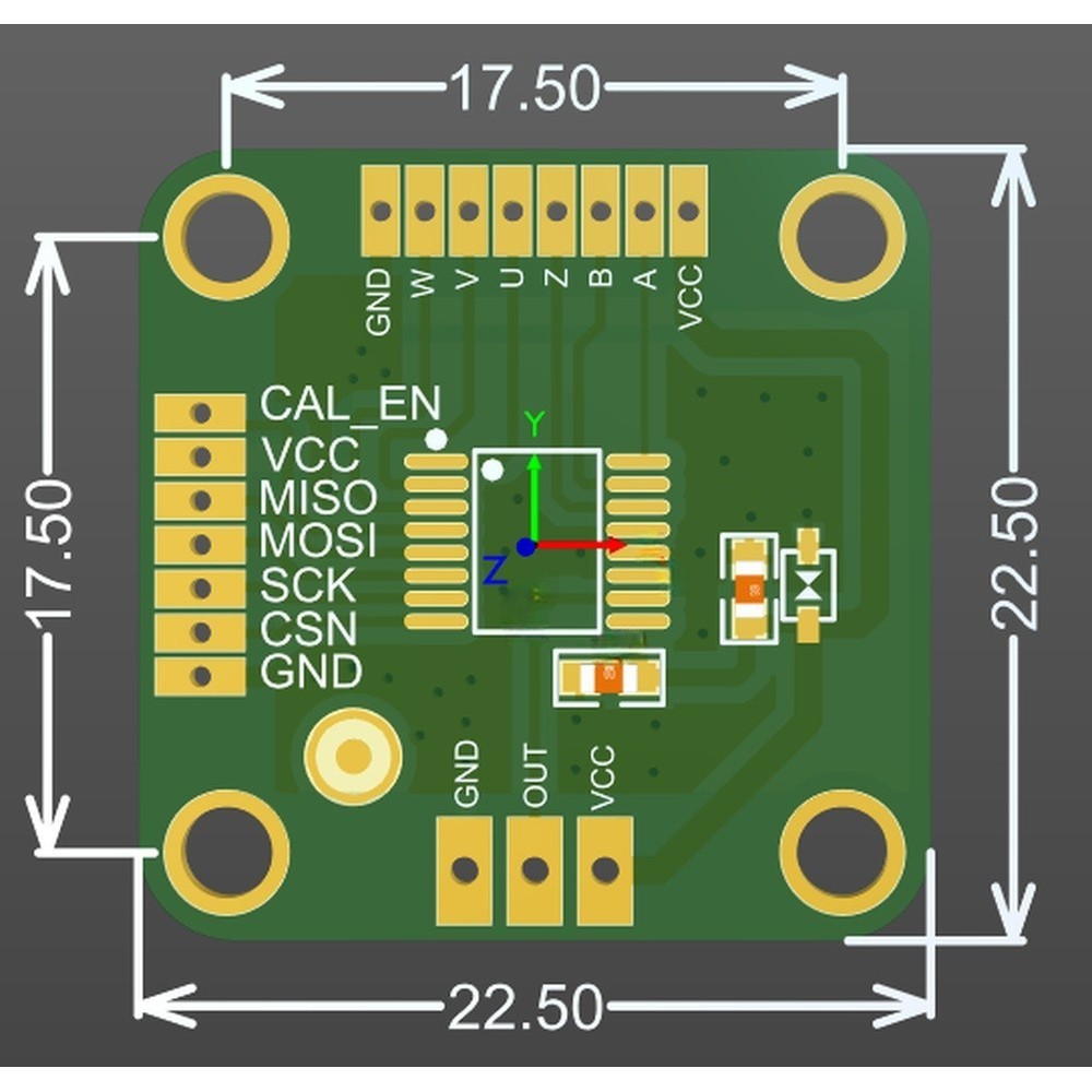 Encoder module MT6835 for motor control with wide temp range 40 to 125 C