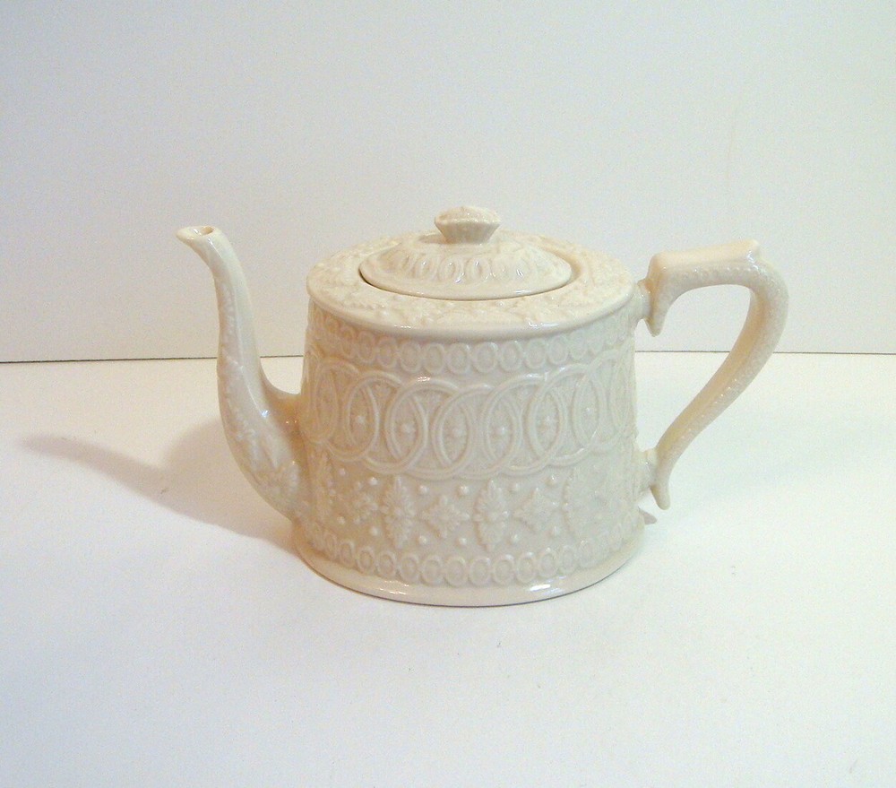 Two's Company Creamware Teapot