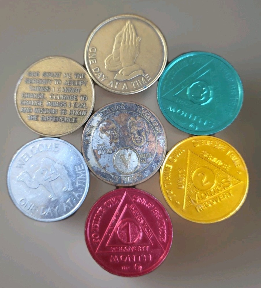 Soberiety Coins Serenity Prayer