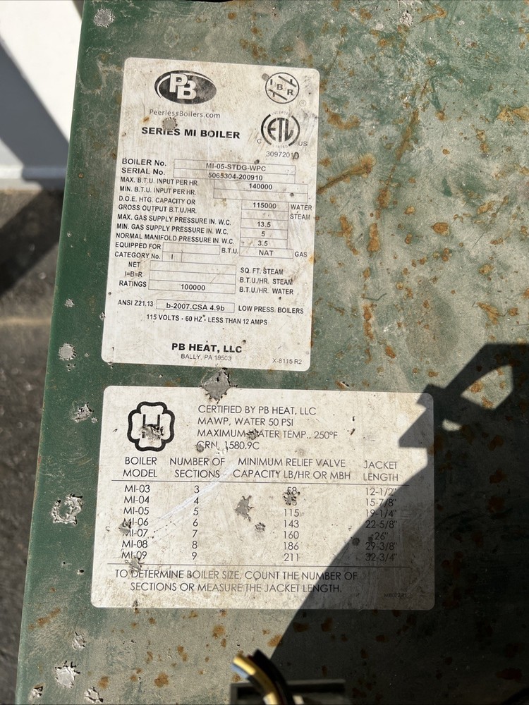 PEERLESSBOILERS SERIES MI BOILER