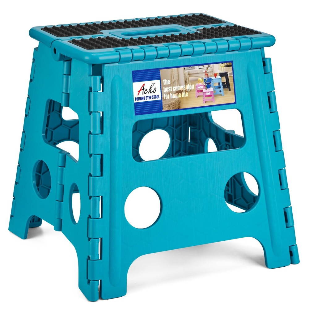 Folding Step Stool 13 Inch Premium Heavy Duty Foldable For Adults Kitchen