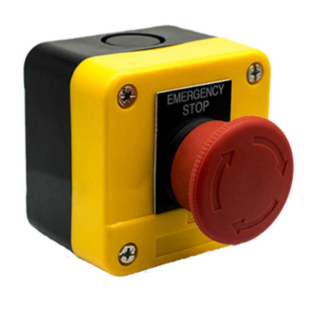10A Latching E Stop Push Button Switch 1NC Waterproof Industrial Control