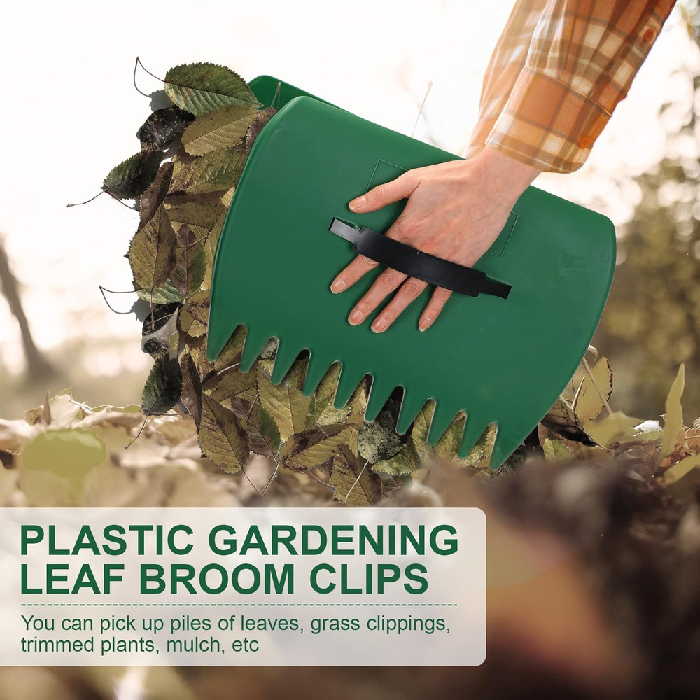 6 Pcs Leaf Scoops Hand Rakes, Large Leaf Scoops and Claws Lightweight Plastic Le