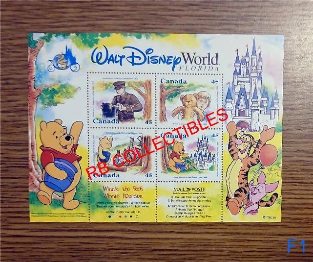 Winnie the Pooh-On Postage Stamp Sheet - Canada-Mint