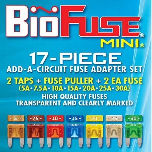 BioFuse® Mini Add Circuit Fuse Tap Adapter Set - 2 Holders - 14 Fuses + puller