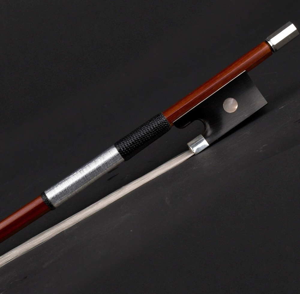Pro Master Antique Pernambuco Octagonal Violin Bow 4/4 Ebony Big eye Frog Silver