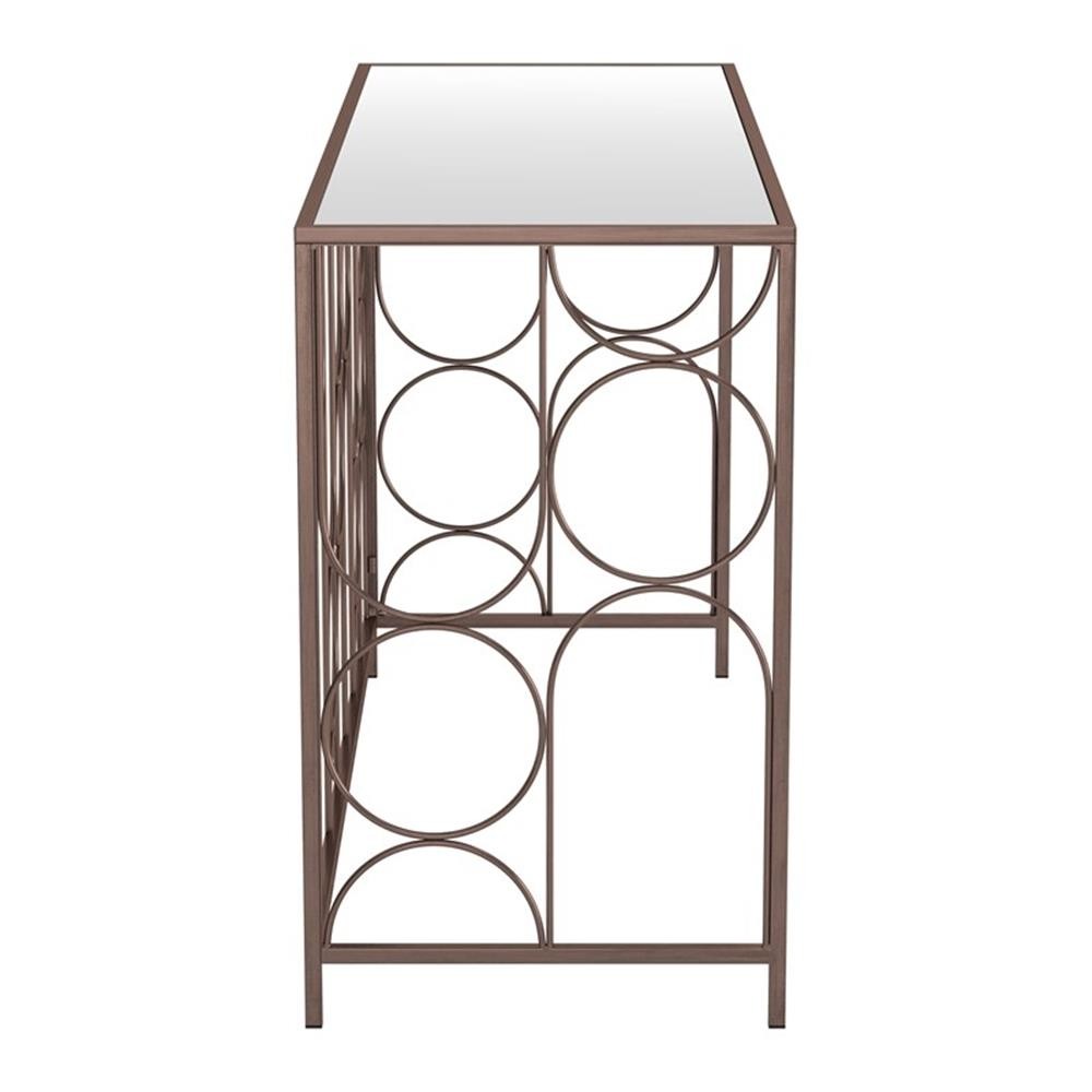 Pemberly Row Contemporary Engineered Wood Convale Console Table Bronze