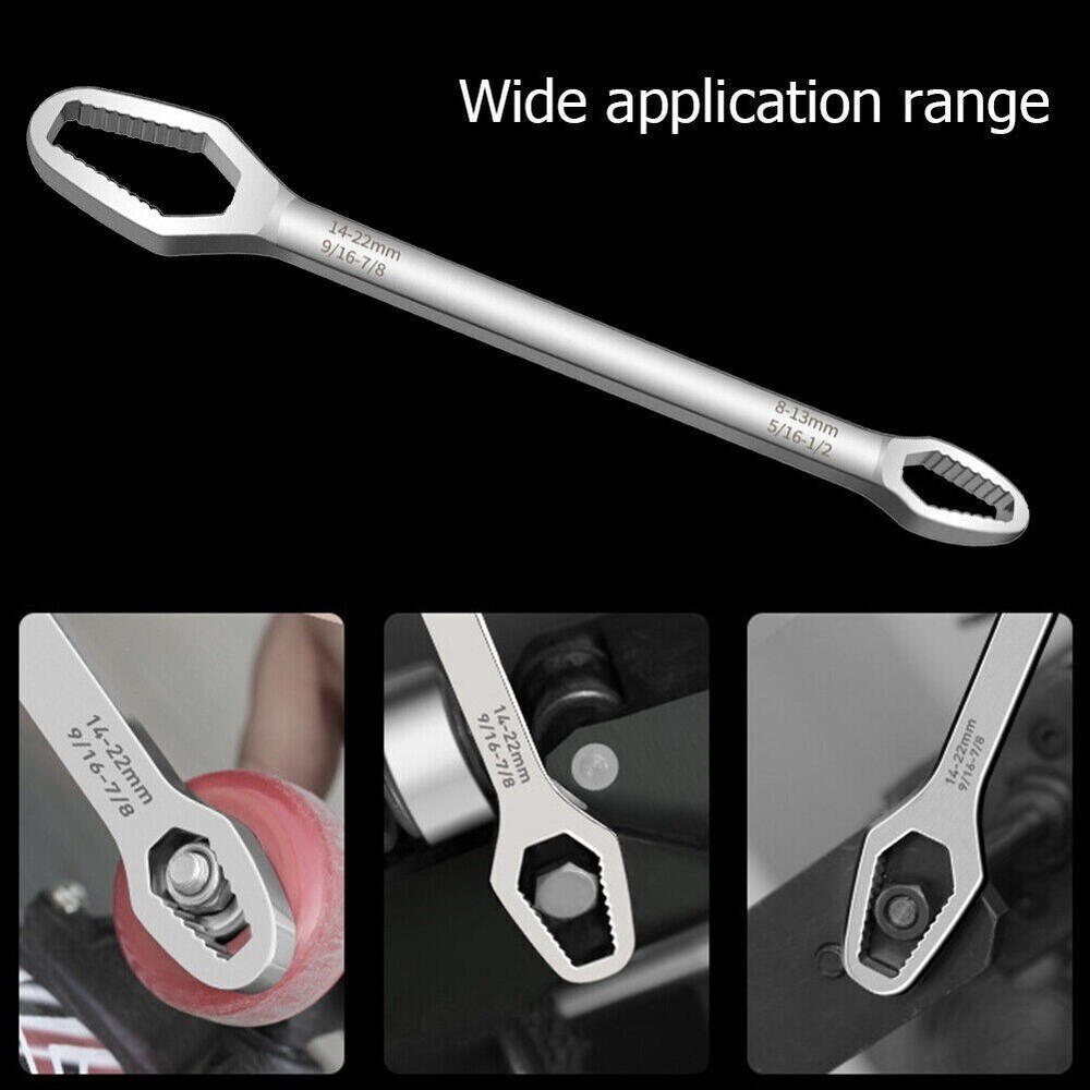 TWO 8-22mm Universal Torx Wrenches Self-tightening Adjustable Both Ends Tools