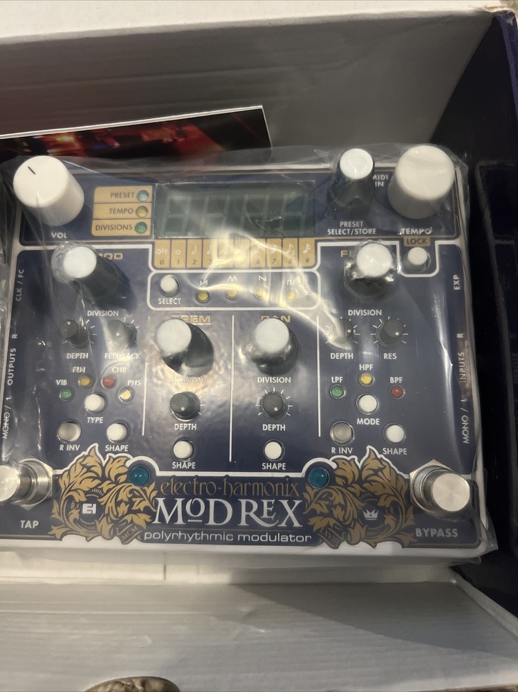 Electro-Harmonix EHX Mod Rex Polyrhythmic Modulator Guitar Effects Pedal w/ MIDI