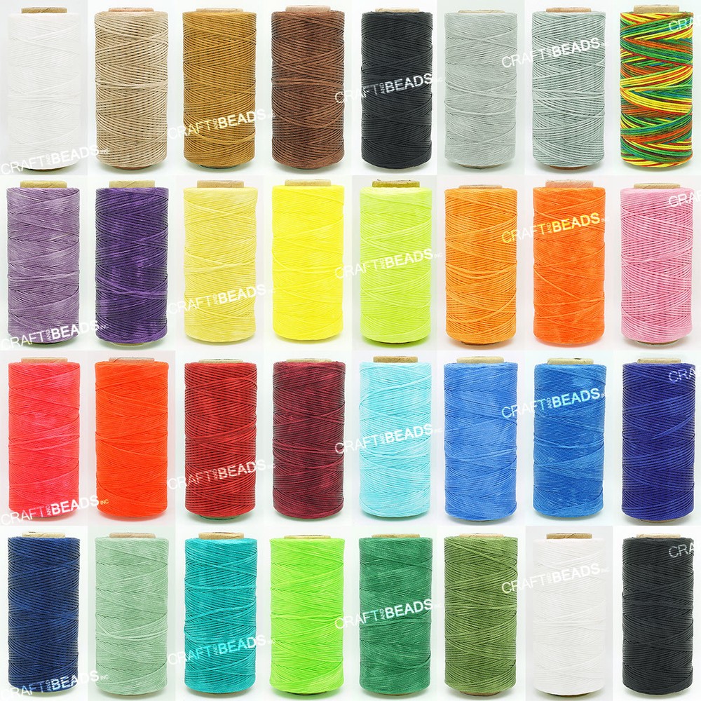 1x0.5MM Flat Braided Waxed Polyester Cord Beading Thread Craft Stitching String