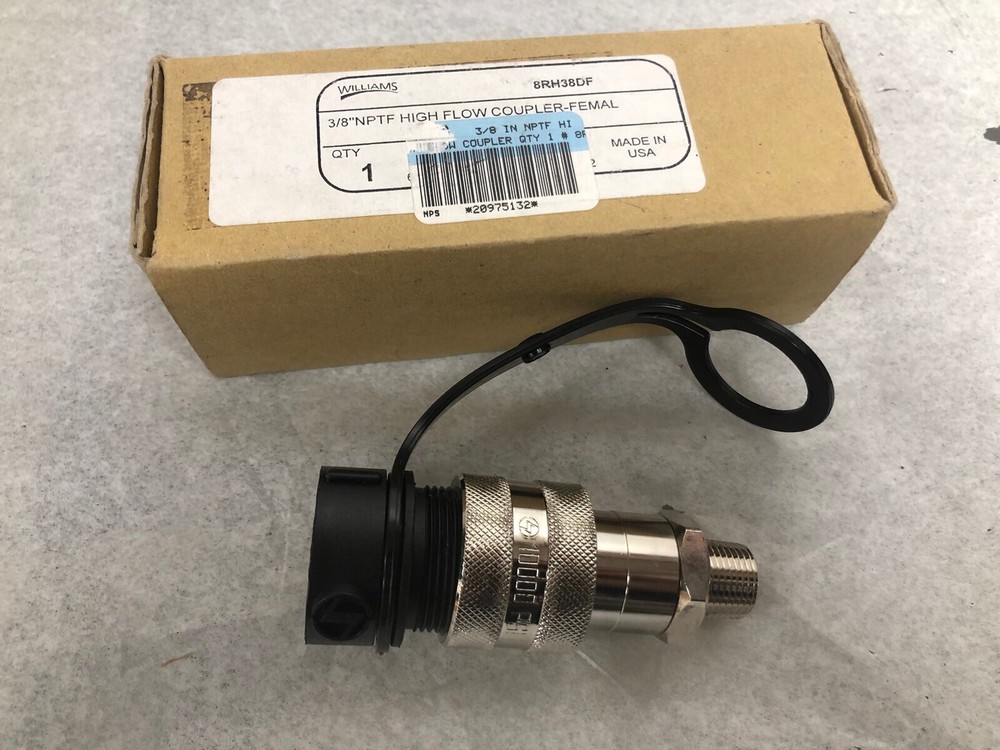 WILLIAMS 8RH38DF 3/8" NTPF High Flow Coupler NEW