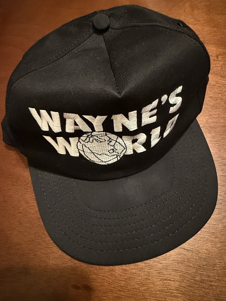 Wayne's World 1991  Vintage Snapback Hat Black